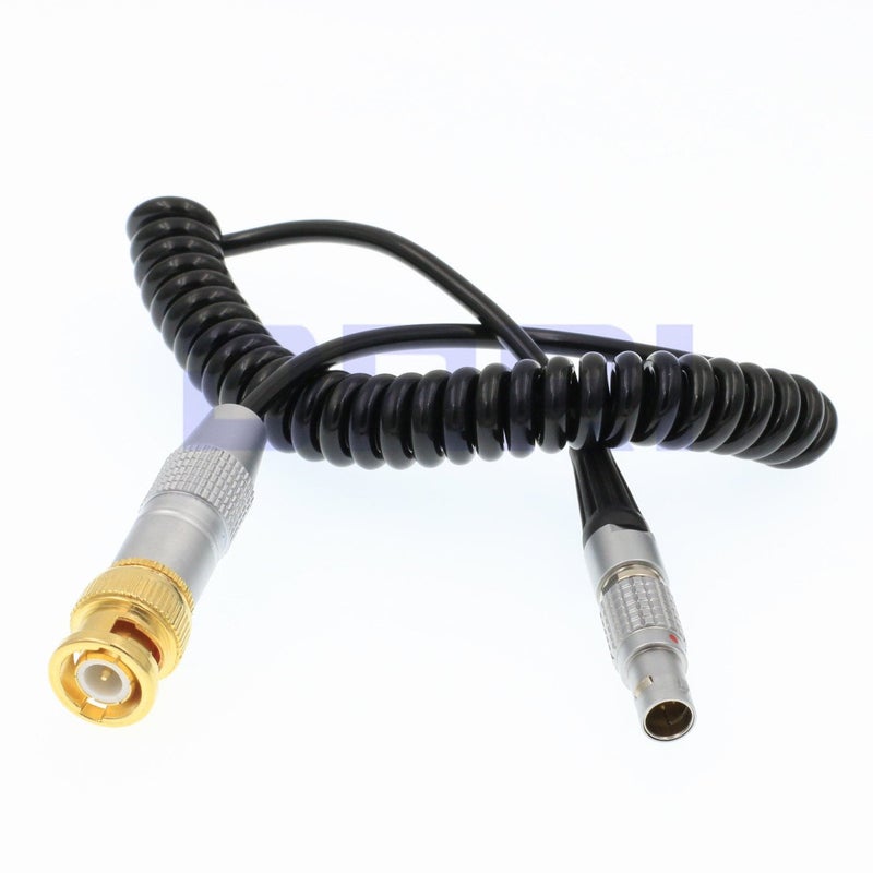 DRRI Coiled Time Code Cable, 1M, BNC to 5 Pin Male, Compatible with ARRI Alexa, Sound Devices, Zaxcom, Lockit Box, Denecke, ACL 204 TC Sync Generator - Image 4